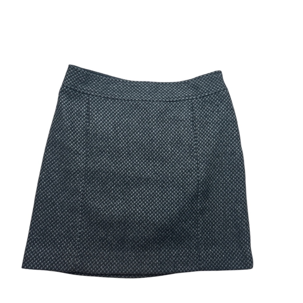 Ann Taylor LOFT Mini Skirt Wool Blend Lined Pockets Gray Size 4